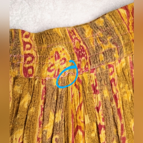 Vtg 90's/Y2K festival Indian handmade maxi skirt sz. S - Picture 7 of 12